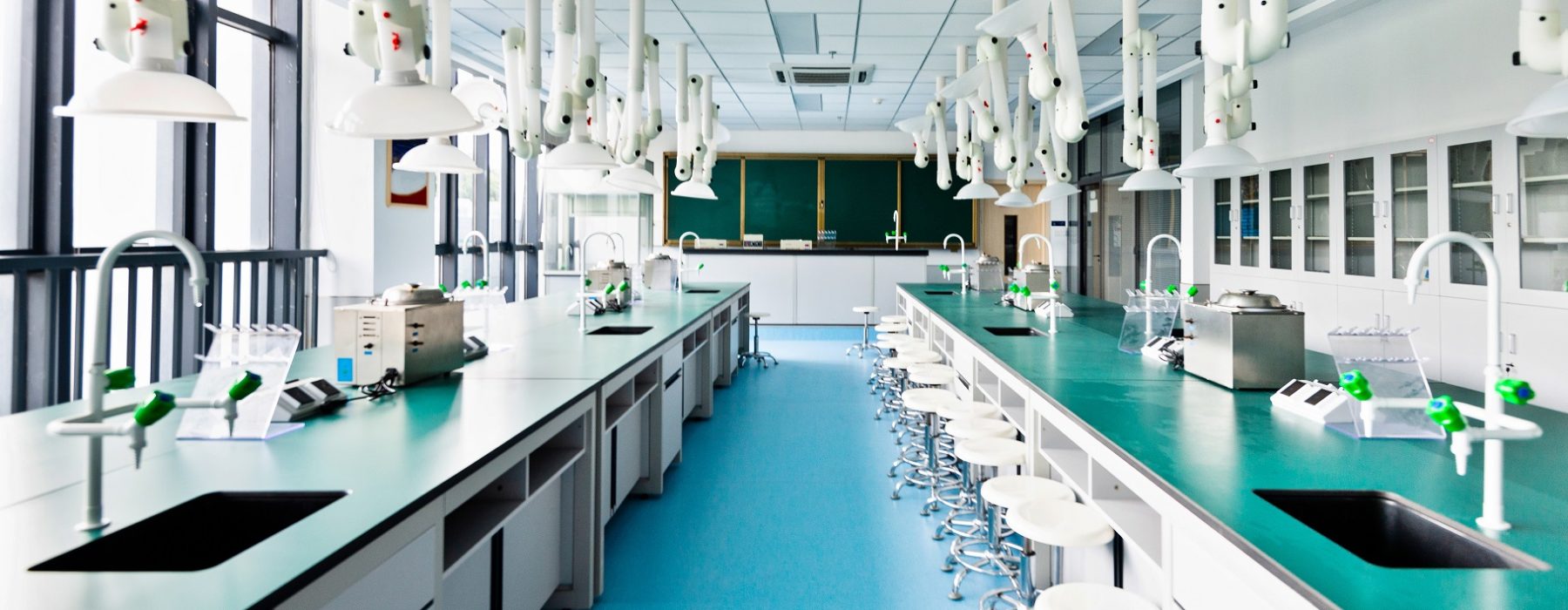 Empty laboratory in high school.